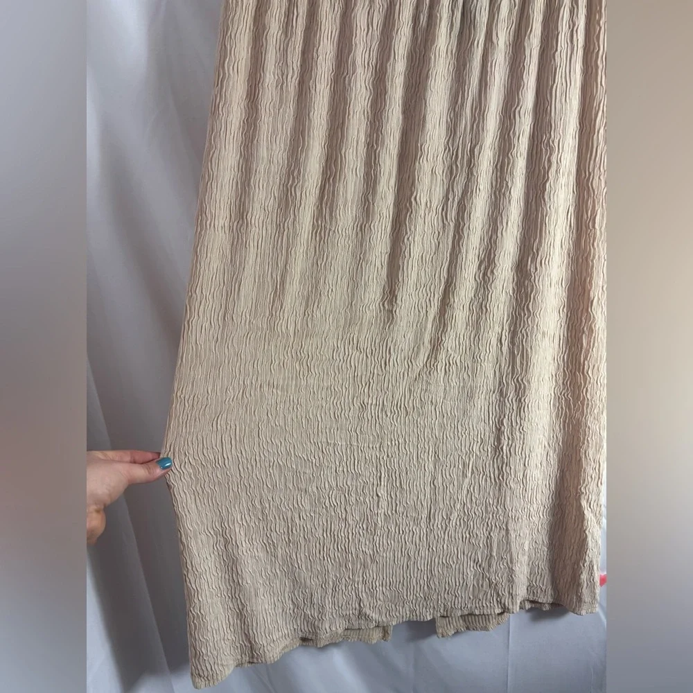 VTG 90s/y2k Cream Textured Boho Midi-Maxi Skirt‎ Women’s Size L